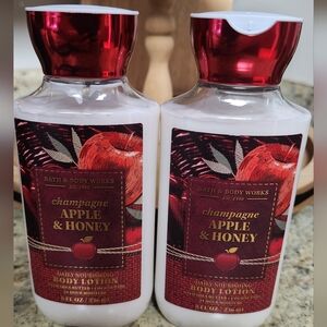 NEW Bath and Body Works "Champagne Apple and Honey" Body Lotion Bundle of 2